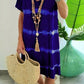 Boho Tie-Dye Dress – V-Neck & Flattering Fit