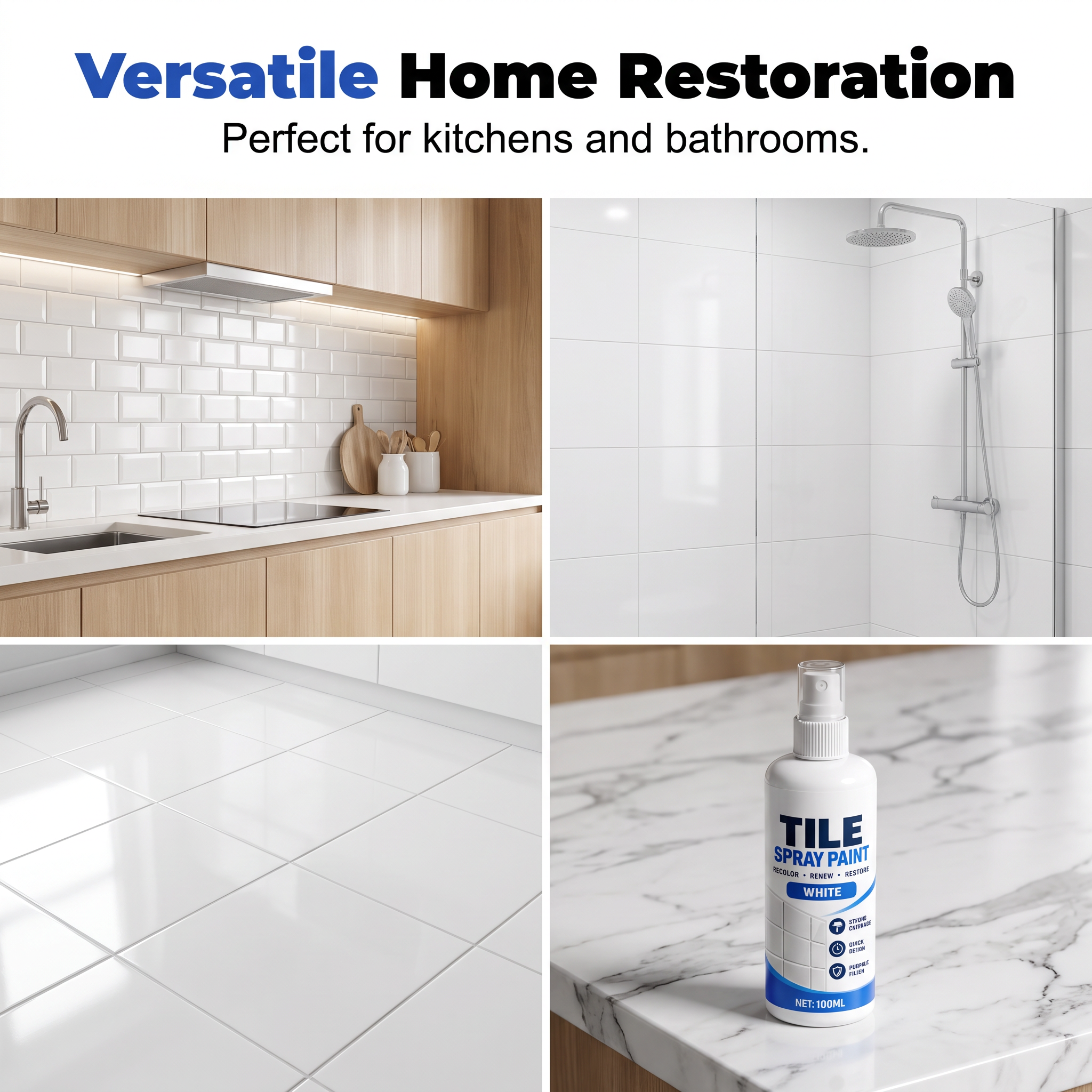 Refresh Any Tile Instantly! No-Mess Spray-On Color Coat