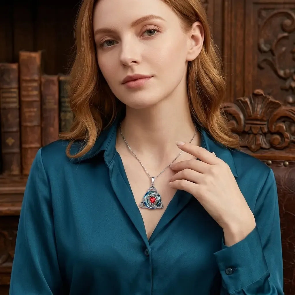 Wear Sacred Love Instantly! No-Tarnish Celtic Birthstone Necklace