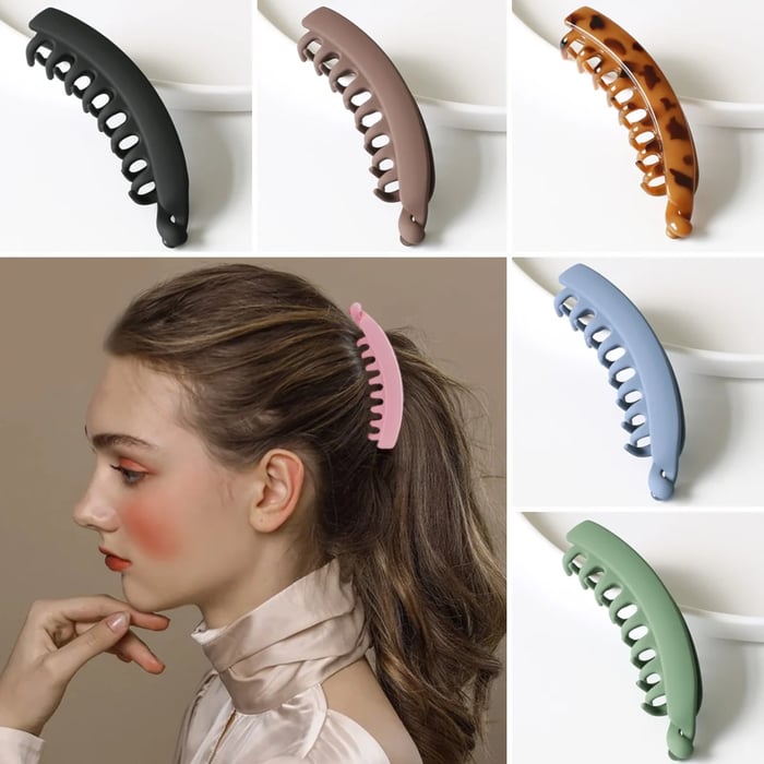 Clip Hair Instantly! No-Slip Skin-Safe Banana Clips