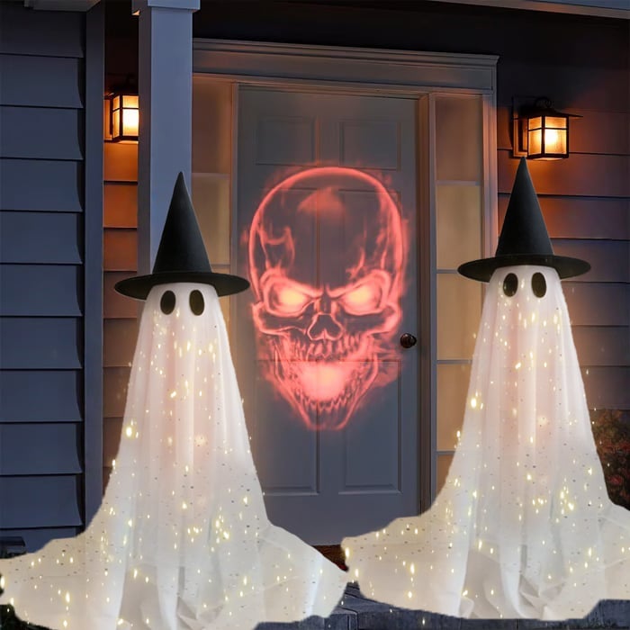 Glow Up Halloween Instantly! No-Cord 5ft LED Ghost Decoration