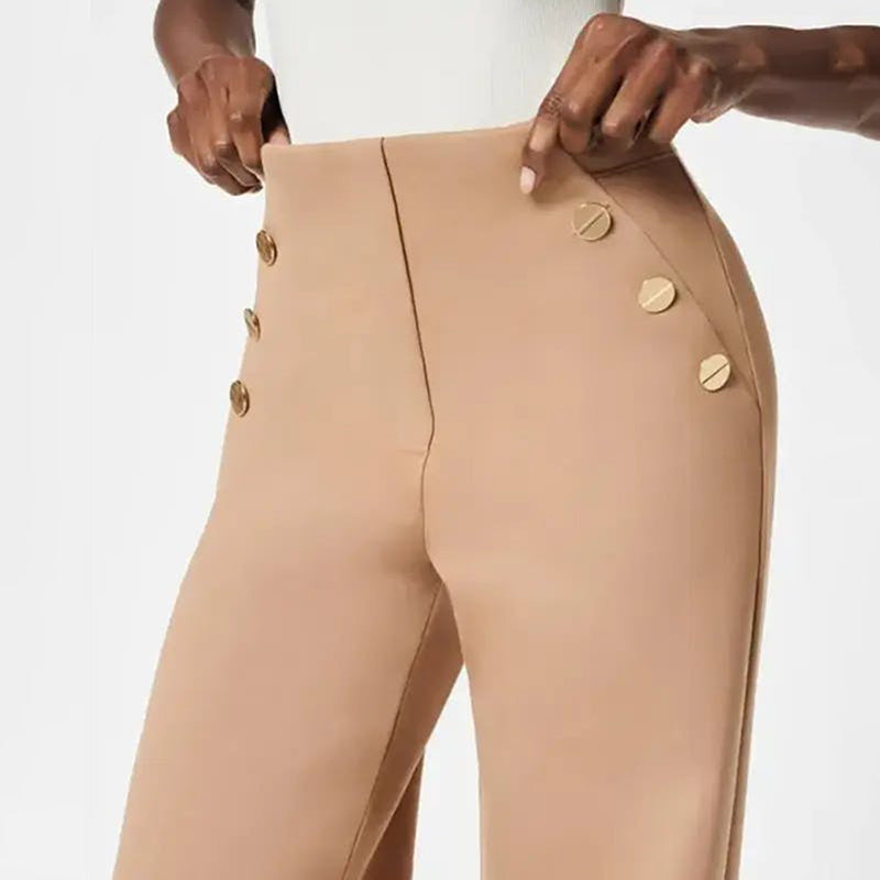 Flatter Your Waist Instantly! No-Zip Tummy-Control Wide-Leg Pants