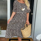 🎁2026 Big Sale 50% OFF🎁Round Neck Polka Dot Print Midi Dress