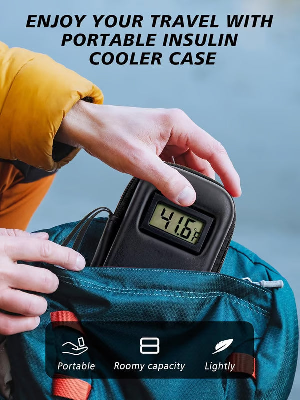Keep Meds Cool Instantly! No-Worry Temp-Display Travel Case