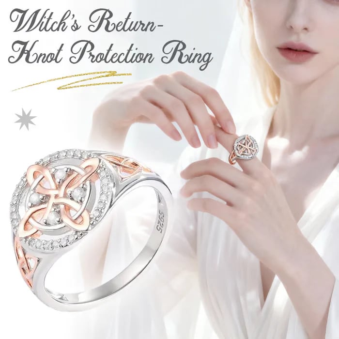 🔥Last Day 60% OFF - 🔮Handmade Witch’s Return-Knot Protection Ring✨