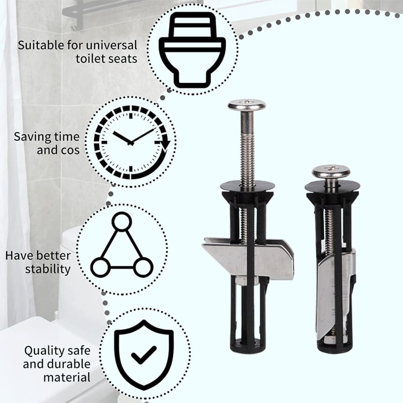 Fix Loose Toilet Seats Instantly! No-Wobble Stainless Bolt Kit