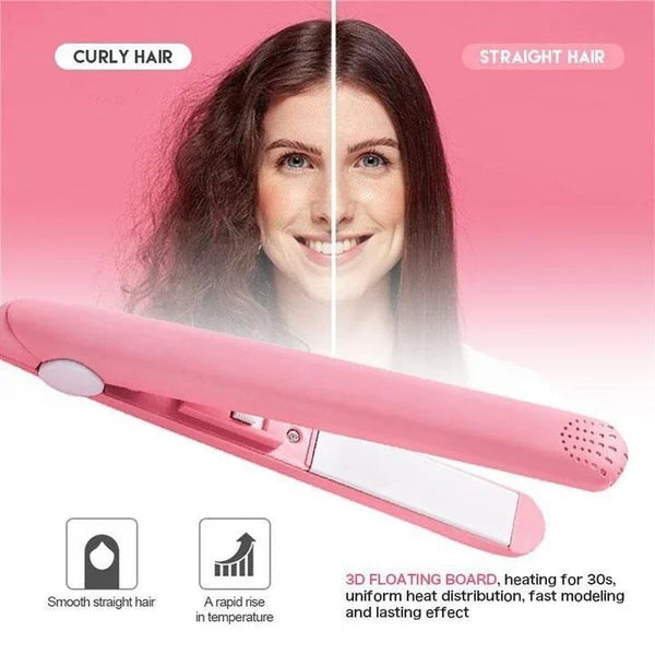 💇Professional 2-in-1 ceramic curling iron – 30-second fast heating, intelligent temperature control for healthy hair