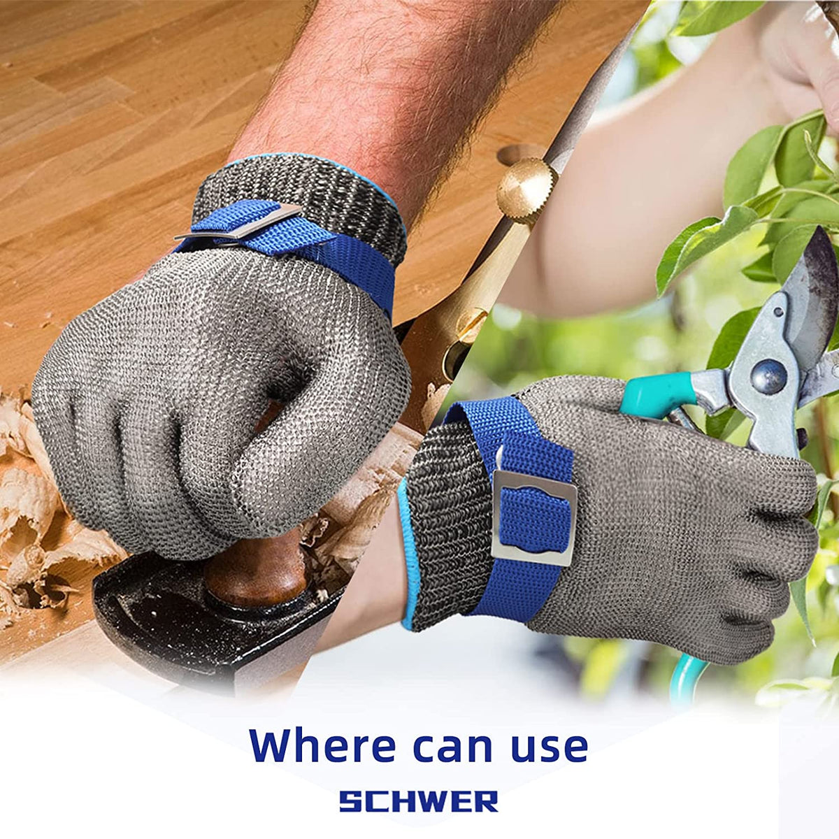Cut-Proof Your Hands Instantly! ANSI A9 Stainless Steel Mesh Glove