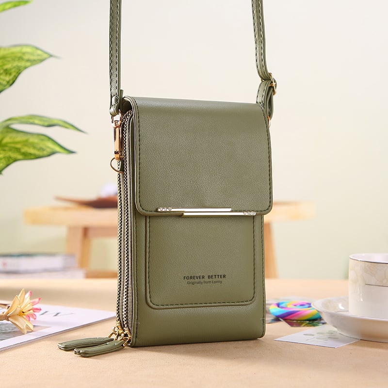 Use Your Phone Hands-Free! Touchscreen No-Dig Crossbody Wallet