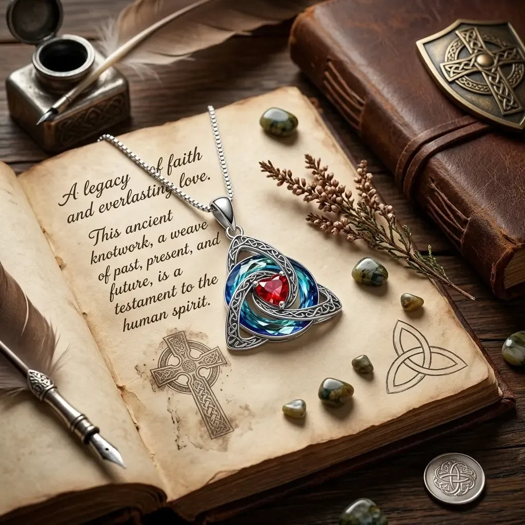 Wear Sacred Love Instantly! No-Tarnish Celtic Birthstone Necklace