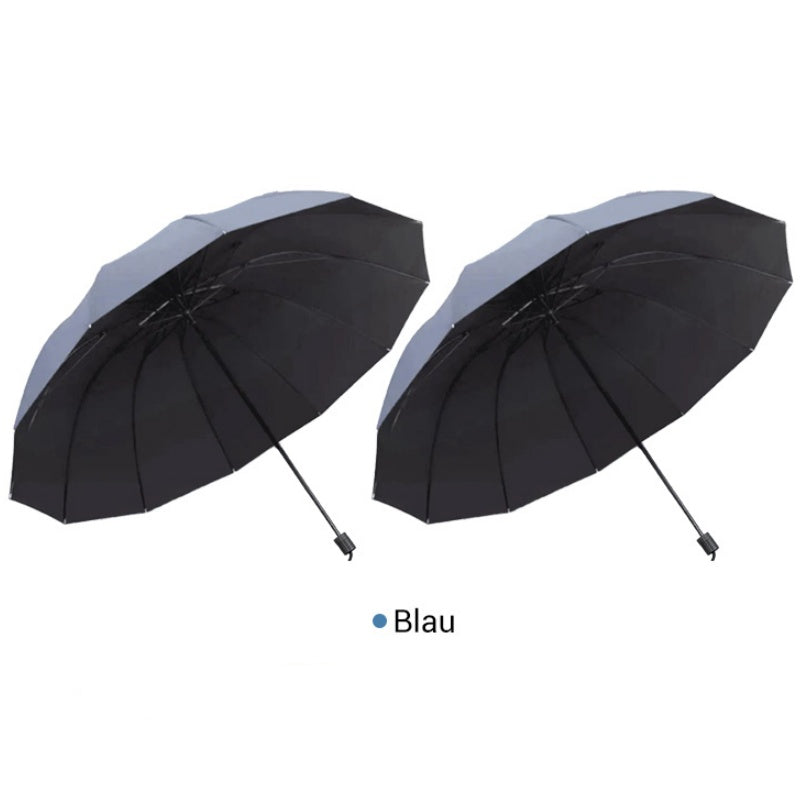 Stay Dry Instantly! No-Flip 12-Rib Reverse Windproof Umbrella