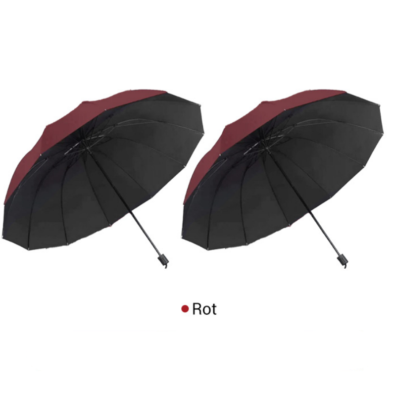Stay Dry Instantly! No-Flip 12-Rib Reverse Windproof Umbrella