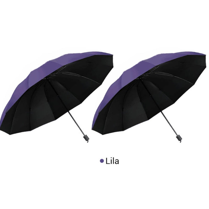 Stay Dry Instantly! No-Flip 12-Rib Reverse Windproof Umbrella