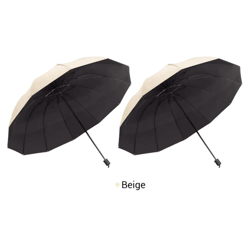 Stay Dry Instantly! No-Flip 12-Rib Reverse Windproof Umbrella