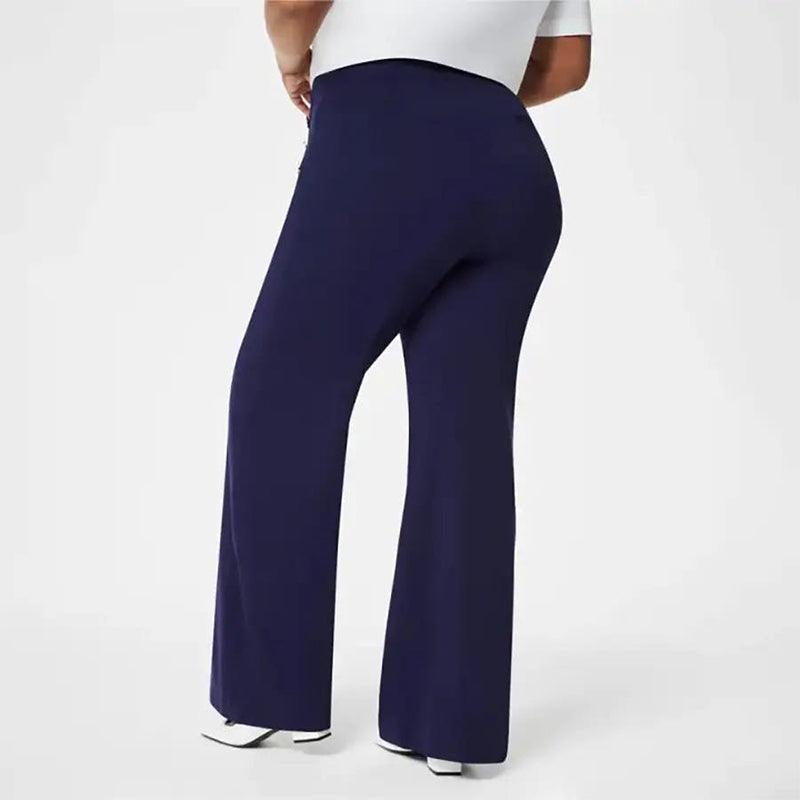 Flatter Your Waist Instantly! No-Zip Tummy-Control Wide-Leg Pants