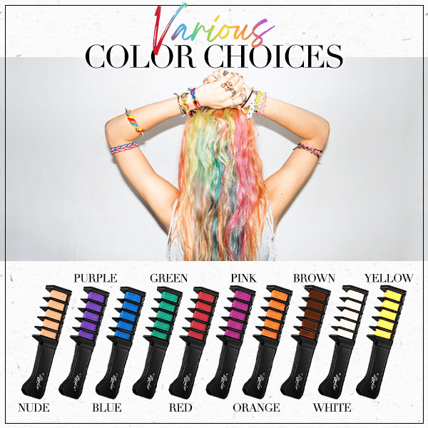 Color Hair Instantly! No-Stain 10-Piece Hair Chalk Set