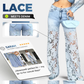 🌸🔥 Lace Spliced Jeans