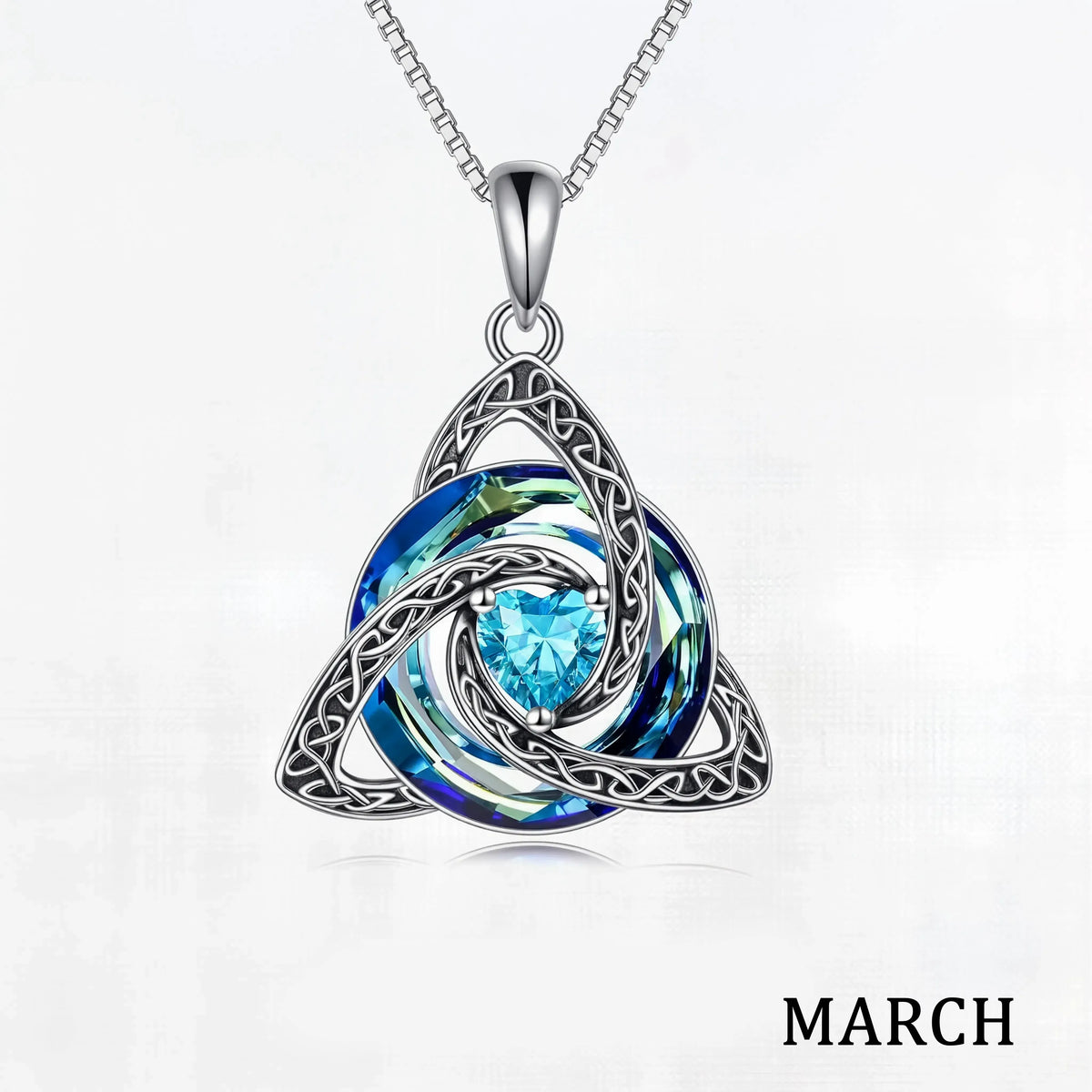 Wear Sacred Love Instantly! No-Tarnish Celtic Birthstone Necklace