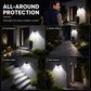 Light Up Gardens Instantly! 140-LED Motion Sensor Solar Wall Lamp