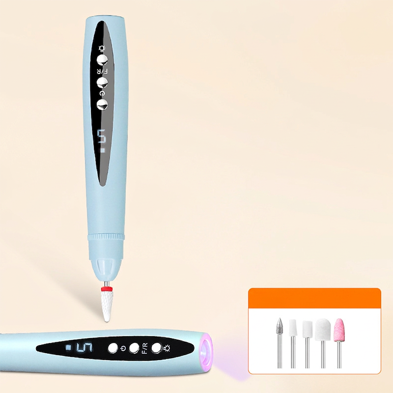 2-in-1 Electric Nail Drill with UV Gel Light Portable Manicure Pedicure Kit
