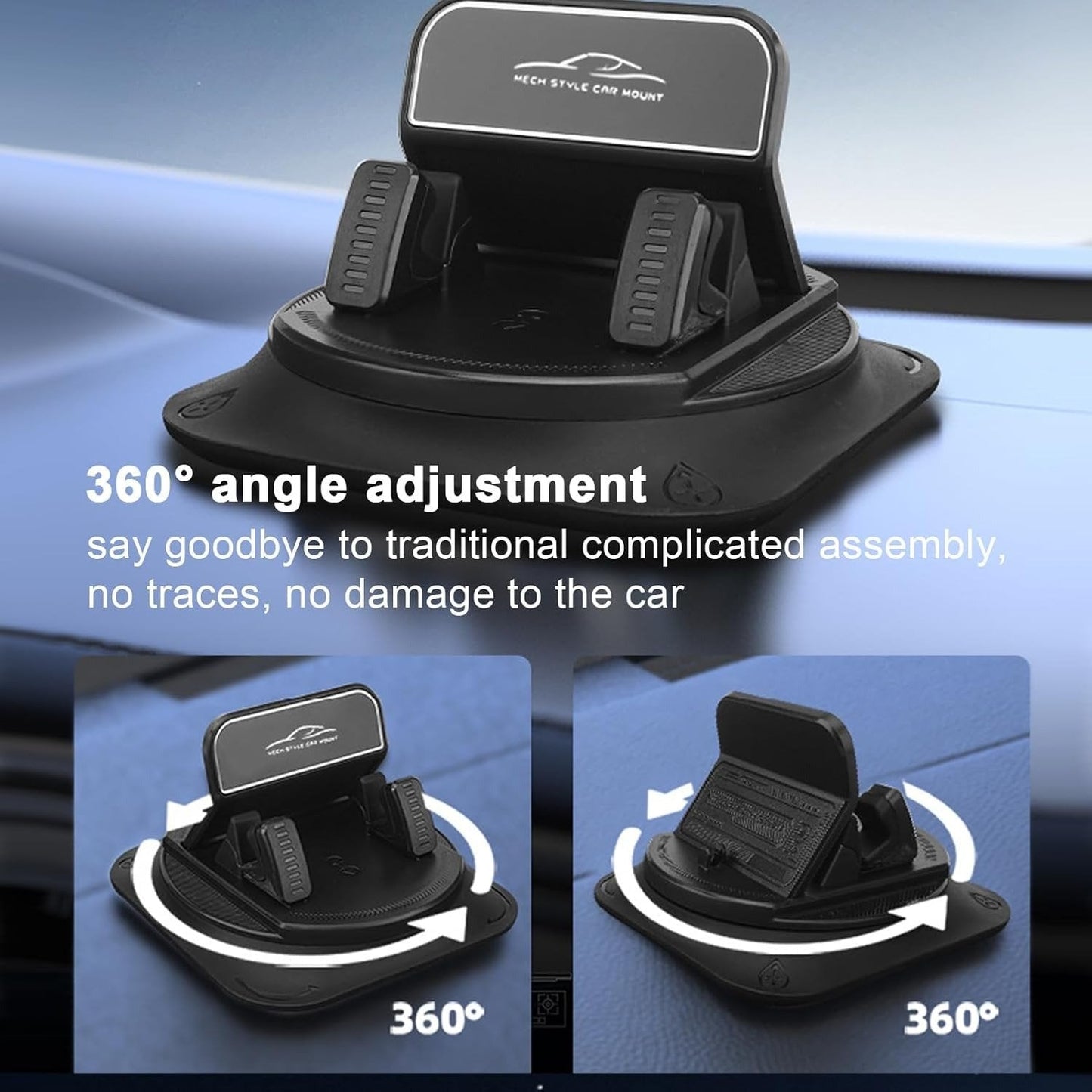⏳Limited-time 49% off & Super Fast Delivery⚡Dashboard Phone Mount – 360° Rotation & Secure Adhesive Grip