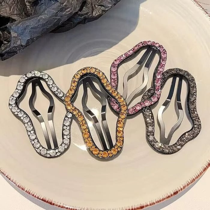 🔥Rhinestone Bling Snap Hair Clip Barrettes