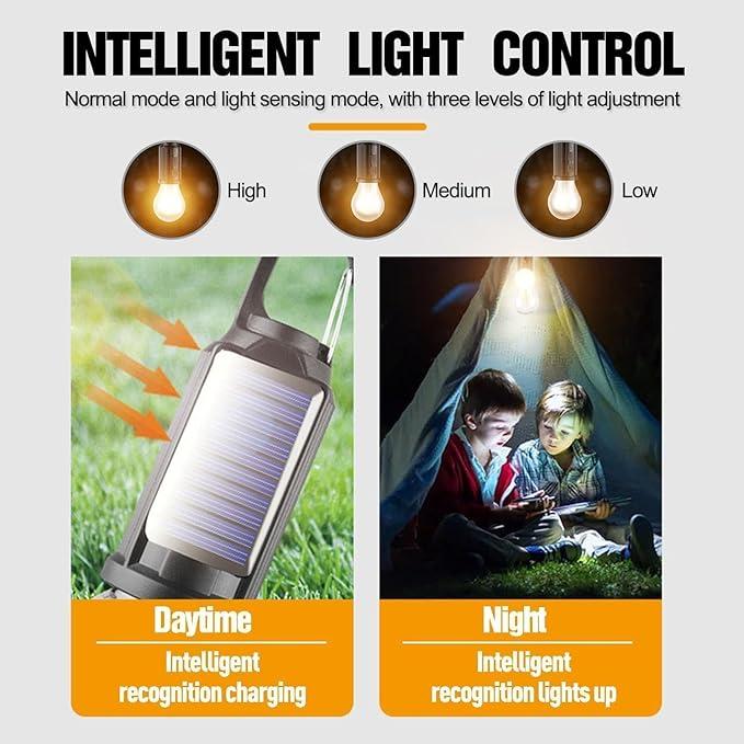 Light Up Camping Instantly! USB-C Rechargeable Vintage Hanging Lantern