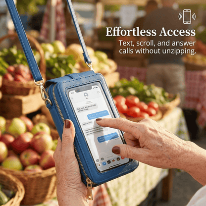 Use Your Phone Hands-Free! Touchscreen No-Dig Crossbody Wallet