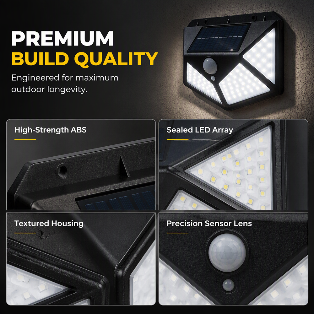 Light Up Gardens Instantly! 140-LED Motion Sensor Solar Wall Lamp