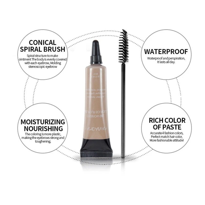 Buy 1 Get 1 Free: Waterproof Brow Tint – 24H Smudge-Proof + Free Brush