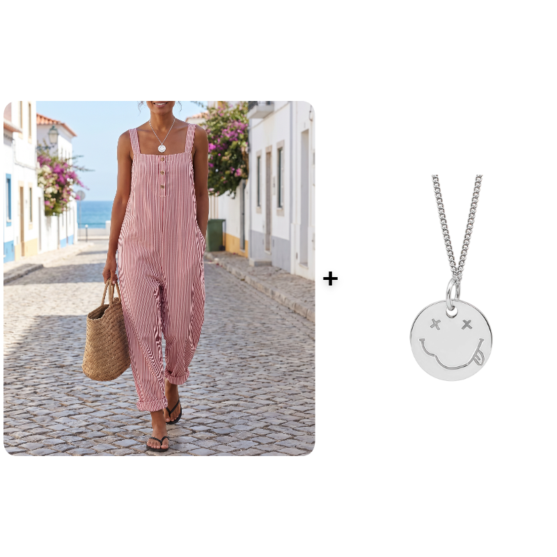 👗 50% OFF NOW! Relaxed Striped Jumpsuit – Breathable, Effortless Summer Style