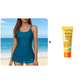 👙 LIMITED-TIME 50% OFF! 🌺 Double Strap Ruched Skirted Swimsuit – Tummy Control, Secure Support, Quick-Dry ✨