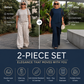 Charming Irregular Top & Wide Leg Pants Set