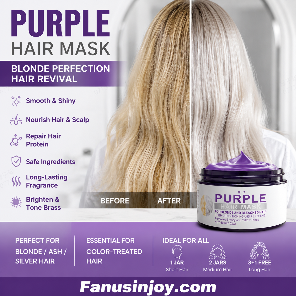 Purple Hair Mask – Tone Correcting & Deep Hydration