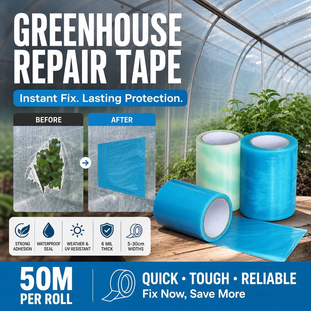 Repair Greenhouse Film Instantly! Heavy-Duty Waterproof PE Tape