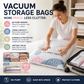 No-Pump Vacuum Storage Bags – Save 80% Space, Dry & Dust-Free🧳