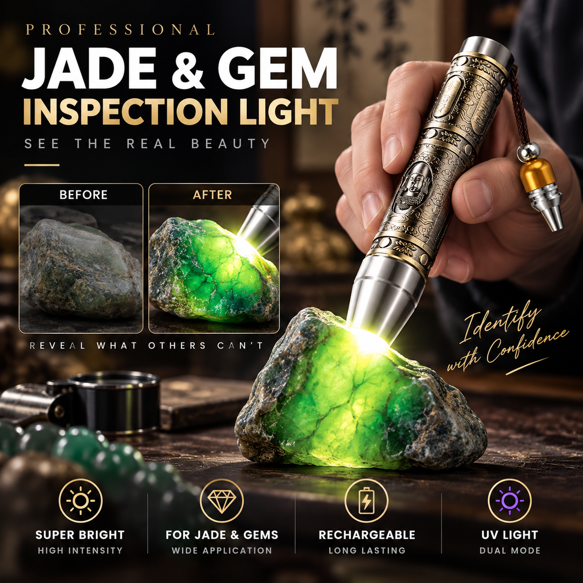 Reveal Any Gem Instantly! No-Guess 3-Light Appraisal Torch