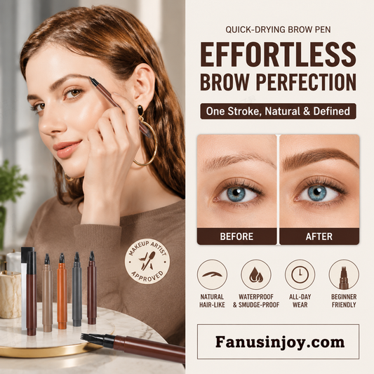 4-Tip Waterproof Brow & Beard Pen – Hair-Like Precision