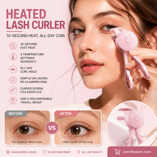 🥳2026 HOT SALE🥳Heated Eyelash Curler – 3 Temps, Rechargeable & Portable