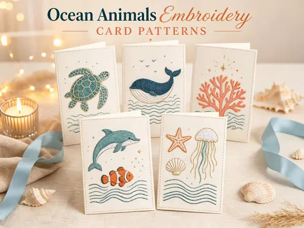 Stitch Christmas Cards Instantly! Beginner DIY Embroidery Kit