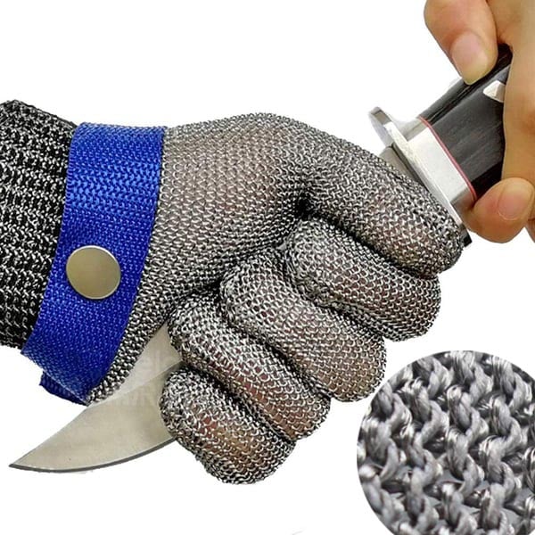 Cut-Proof Your Hands Instantly! ANSI A9 Stainless Steel Mesh Glove