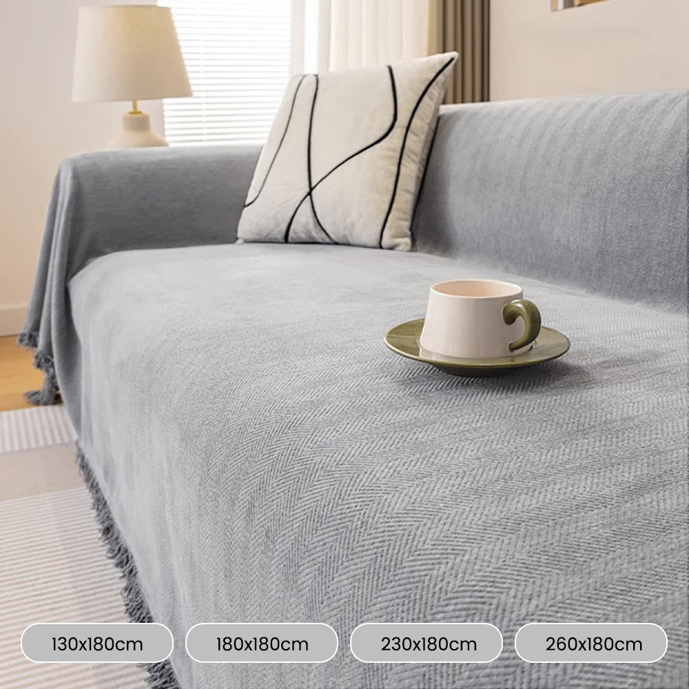 Herringbone Chenille Sofa Cover
