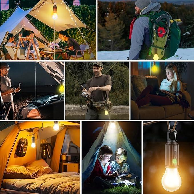 Light Up Camping Instantly! USB-C Rechargeable Vintage Hanging Lantern