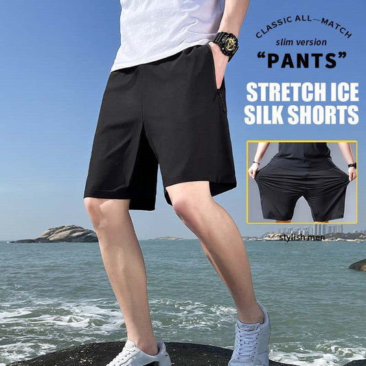 Ice Silk Running Shorts – Zip Pockets, No Slip