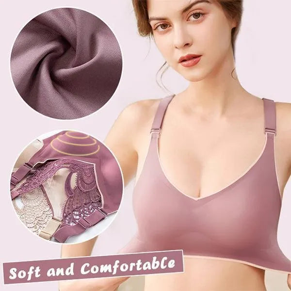 Buy 2 Get 1 Free 💗 Plus-Size Wirefree Bra – Ice Silk & Full Support