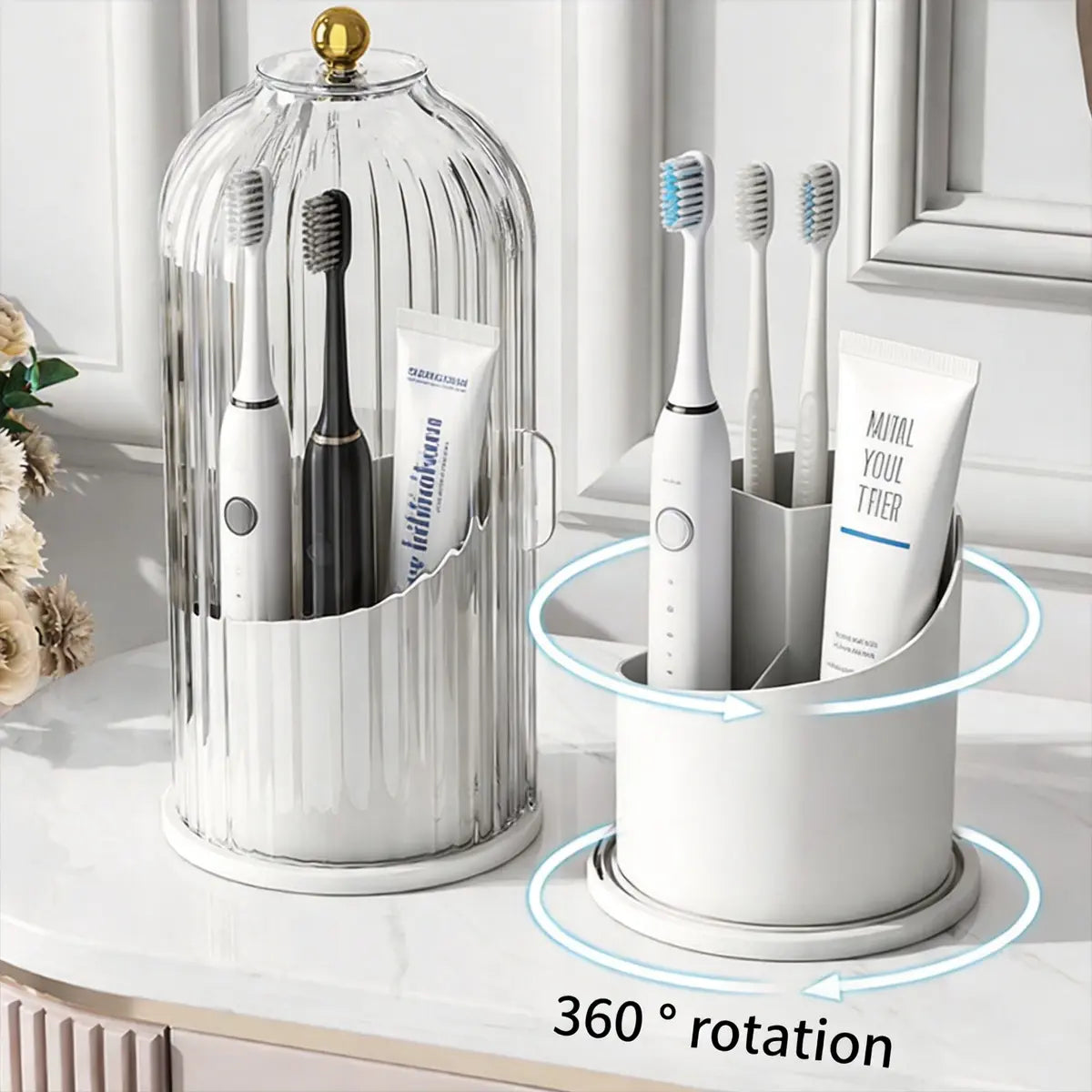 Protect Toothbrushes Instantly! No-Dust Sliding Lid Organizer