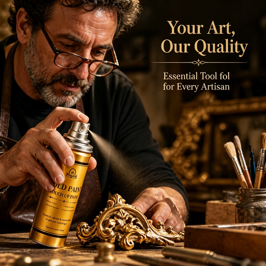 Revive Furniture Instantly! No-Brush Metallic Gold Spray Paint