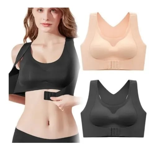 👙 50% OFF NOW! 💎 Front Closure Cross-Back Posture Bra – Wireless Ultra Push-Up, All-Day Comfort & Lift for a Slimmer Silhouette ✨