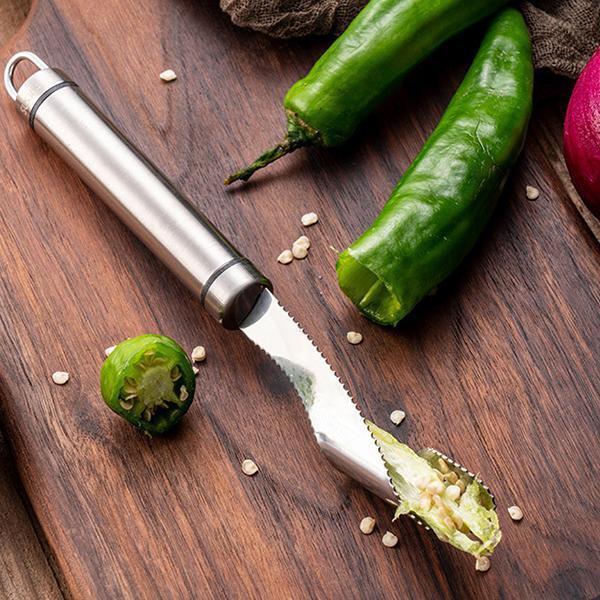 Core Peppers Instantly! Stainless Steel Pepper Corer