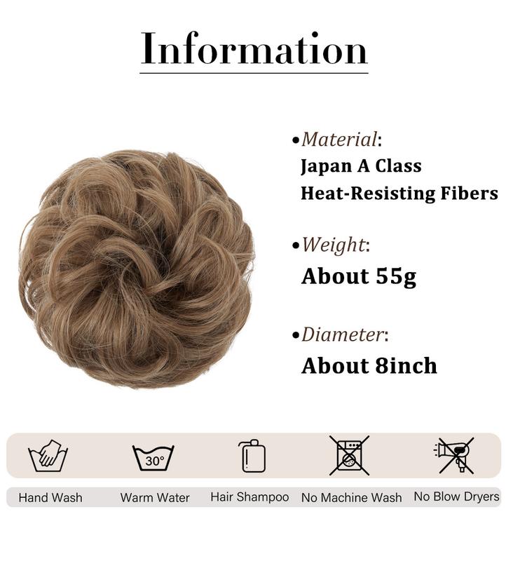 BUY 1 GET 1 FREE+Small gifts!🎁💗Messy Curly Hair Bun Scrunchie Extensions
